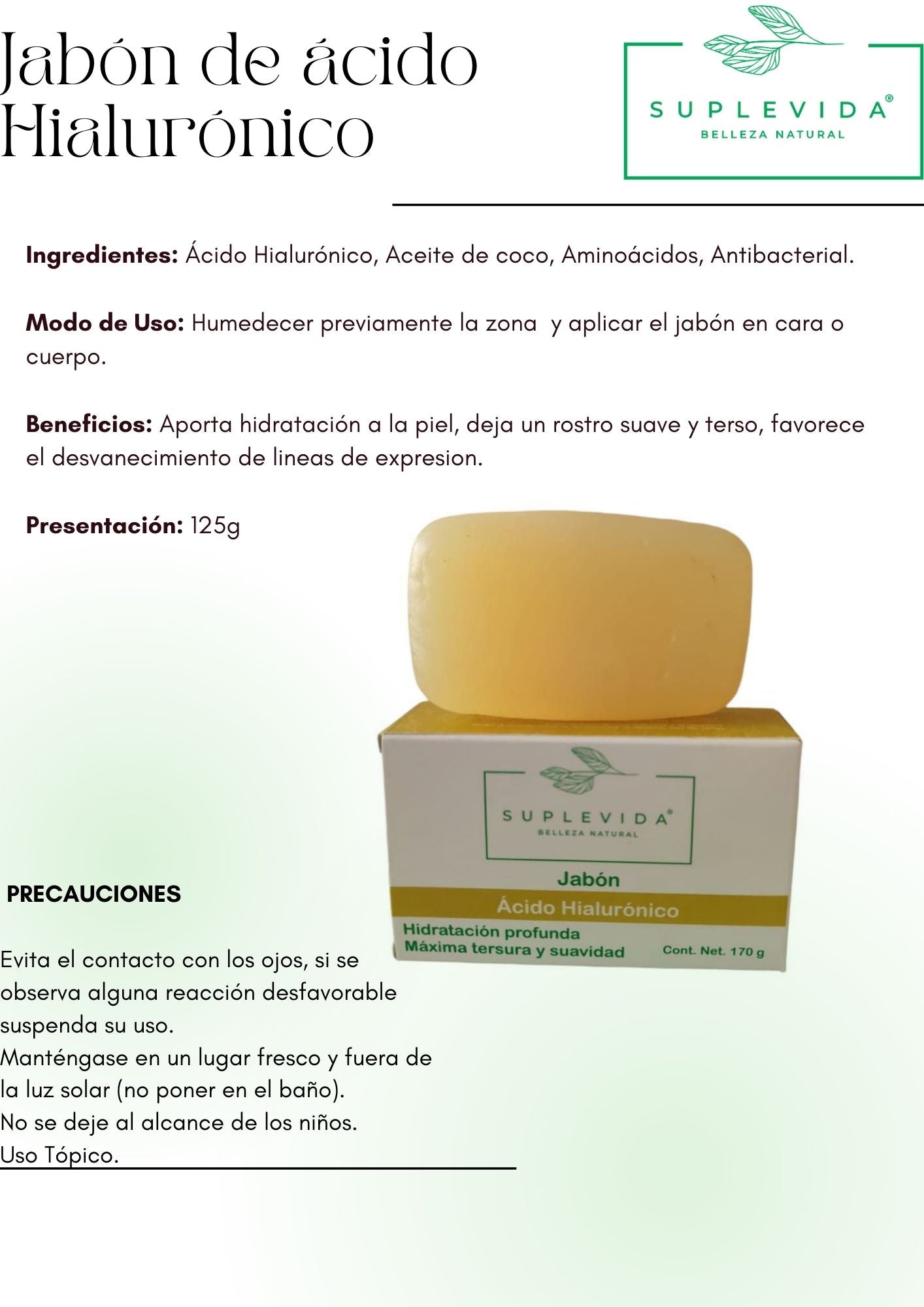 Jabón Ácido Hialurónico