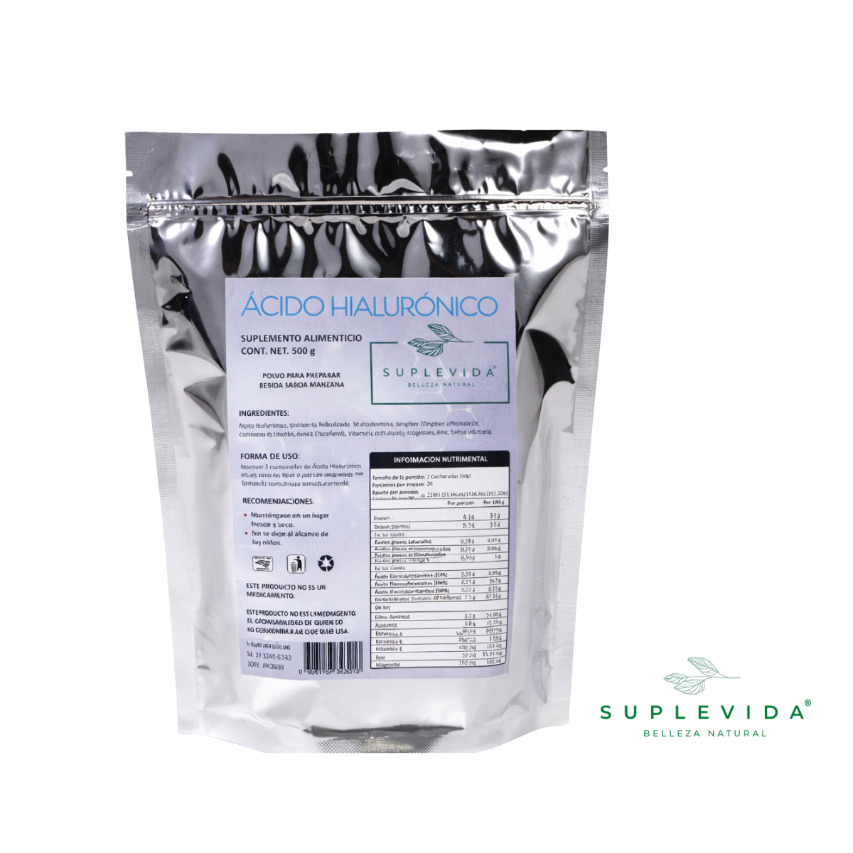 Ácido hialurónico en polvo 500 g